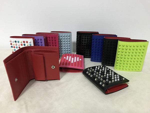 famous women men short clutch purse pigalle spiked money clips wallet fashion rivet carteira feminina bolsa designer, Red;black
famous women men short clutch purse pigalle spiked money clips wallet fashion rivet carteira feminina bolsa designer, Red;black