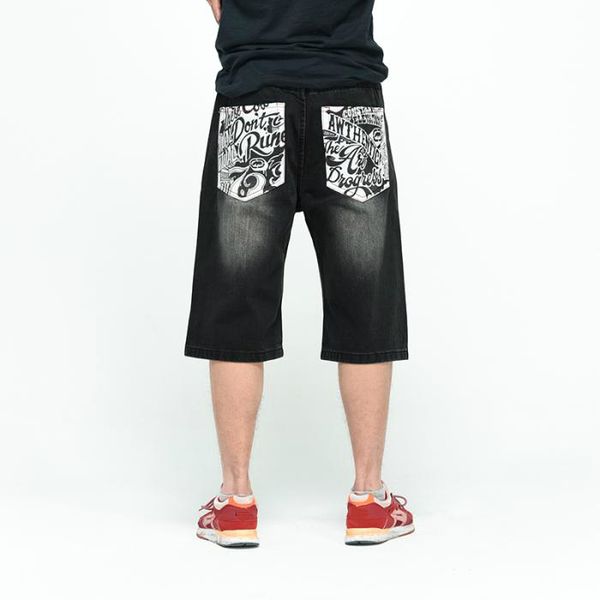 wholesale- relaxed fit baggy denim shorts back letters printed hiphop black jeans 2017 mens skateboard streetwear, Blue
wholesale- relaxed fit baggy denim shorts back letters printed hiphop black jeans 2017 mens skateboard streetwear, Blue