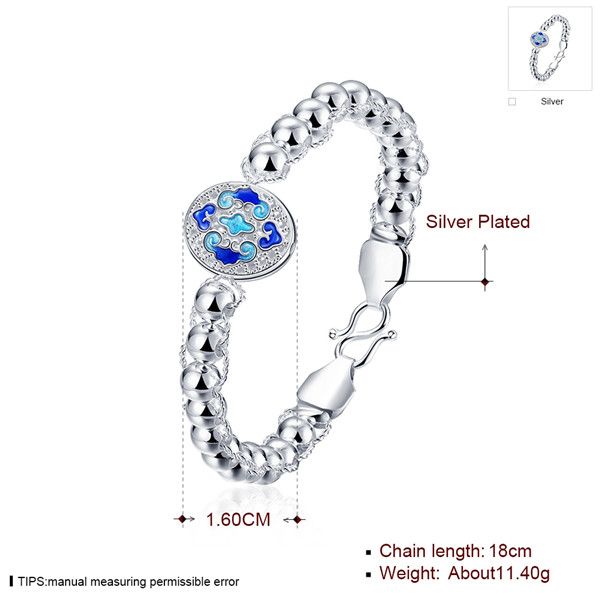wedding beaded plate 925 silver charm bracelet 18cm emb390,women's sterling silver plated jewelry bracelet, Black
wedding beaded plate 925 silver charm bracelet 18cm emb390,women's sterling silver plated jewelry bracelet, Black