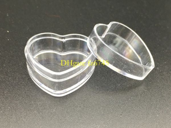 500pcs/lot heart shape 4g clear plastic sample containers mini ps jar with lid empty cosmetic packaging pot box
500pcs/lot heart shape 4g clear plastic sample containers mini ps jar with lid empty cosmetic packaging pot box