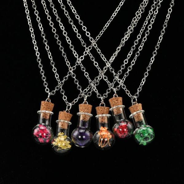 gift plant dried flower specimen drift bottle pendant necklace retro cork small fresh wfn311 (with chain) mix order 20 pieces a lot, Silver
gift plant dried flower specimen drift bottle pendant necklace retro cork small fresh wfn311 (with chain) mix order 20 pieces a lot, Silver