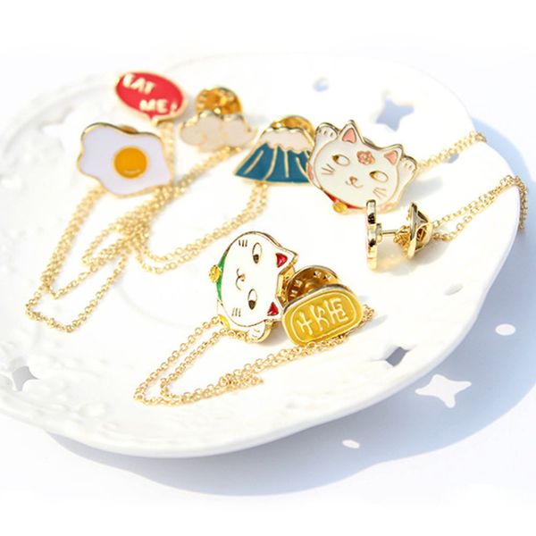 wholesale- japan harajuku enamel brooch flower fortune cat fujiyama egg cloud blouse lapel pin women fashion jewelry 2016, Gray
wholesale- japan harajuku enamel brooch flower fortune cat fujiyama egg cloud blouse lapel pin women fashion jewelry 2016, Gray