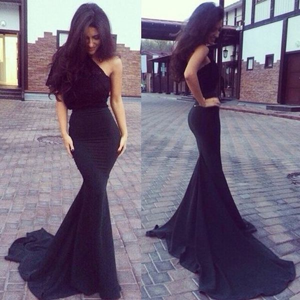 african prom dresses 2021 black dress mermaid evening dresses one shoulder long formal dresses, Black;red
african prom dresses 2021 black dress mermaid evening dresses one shoulder long formal dresses, Black;red