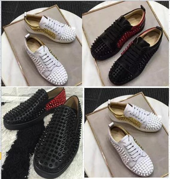 drop shipping casual New Genuine Leather Men Spikes Low-top Red Bottom Sneakers Shoes,Designer men Party Dress Flat Casual Walking Shoes Siz
drop shipping casual New Genuine Leather Men Spikes Low-top Red Bottom Sneakers Shoes,Designer men Party Dress Flat Casual Walking Shoes Siz