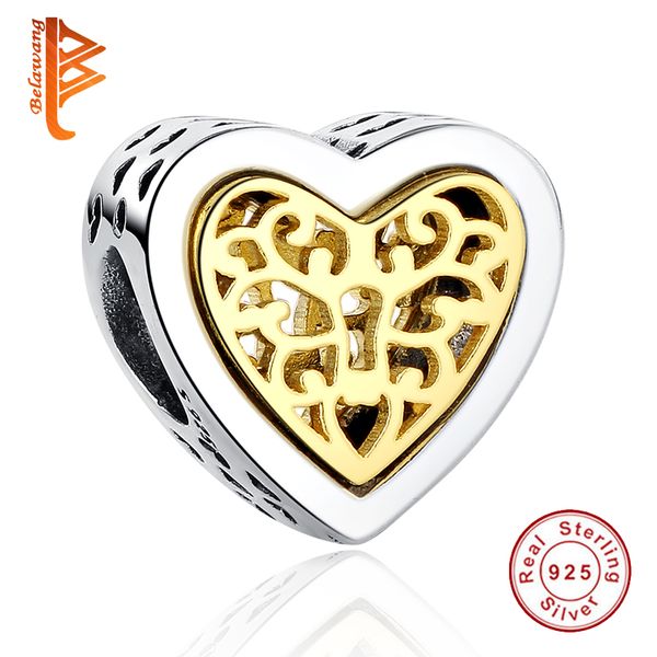 BELAWANG 925 Sterling Silver Big Hole Beads Gold Heart Shape Charm Beads Fit Pandora Charm Bracelets&Bangles Jewelry Making Accessories Gift
BELAWANG 925 Sterling Silver Big Hole Beads Gold Heart Shape Charm Beads Fit Pandora Charm Bracelets&Bangles Jewelry Making Accessories Gift