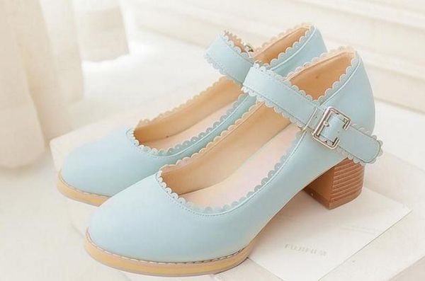 a new spring girl sweet princess fresh all-match high-heeled shoes buckle high-heeled shoes with thick, Black
a new spring girl sweet princess fresh all-match high-heeled shoes buckle high-heeled shoes with thick, Black