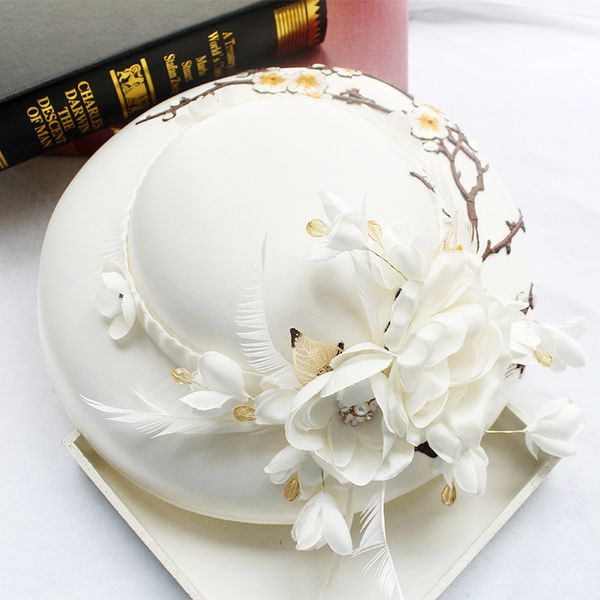 white satin embroidered hats with feather women hat church hat formal hats wedding hats hat headpieces bridal headdress for party, Silver
white satin embroidered hats with feather women hat church hat formal hats wedding hats hat headpieces bridal headdress for party, Silver
