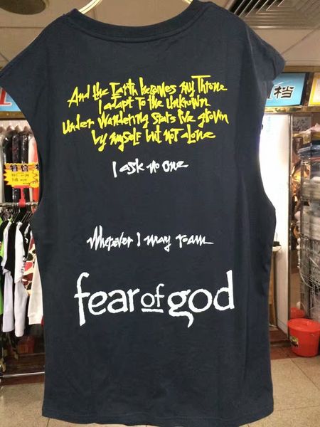 2017 summer fear of god streetthe fear generation metallica dragon sleeveless t-shirt, White;black
2017 summer fear of god streetthe fear generation metallica dragon sleeveless t-shirt, White;black