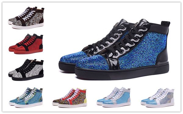 size36-46 men&women high-end custom high rhinestone casual shoes exclusive new party designer red bottom sneakers flat outdoor shoes, Black
size36-46 men&women high-end custom high rhinestone casual shoes exclusive new party designer red bottom sneakers flat outdoor shoes, Black