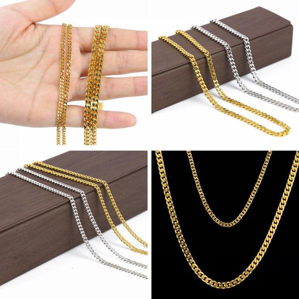 AAAAA stars 24K 3mm/5mm 30 inch Wide Gold plated Stainless Steel Small Miami Cuban Curb Link Chain men Hip hop chain Necklaces jewelry
AAAAA stars 24K 3mm/5mm 30 inch Wide Gold plated Stainless Steel Small Miami Cuban Curb Link Chain men Hip hop chain Necklaces jewelry
