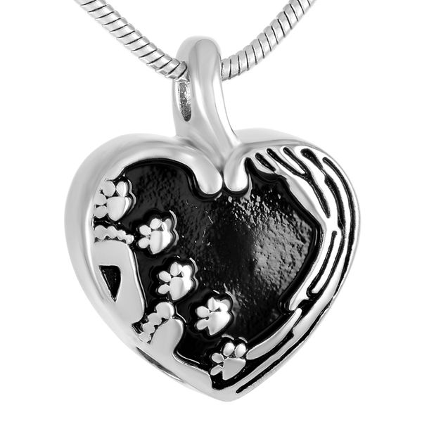 ijd9293 heart cremation pendant necklace paw print stainless steel memory pet ashes keepsake urn necklace jewelry, Silver
ijd9293 heart cremation pendant necklace paw print stainless steel memory pet ashes keepsake urn necklace jewelry, Silver