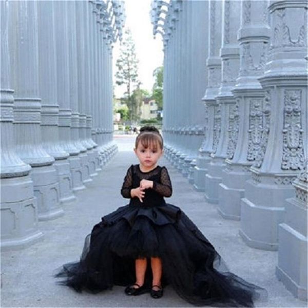 new flower girl dresses with long sleeves high low party pageant communion dress for wedding little girls kids/children dress, White;blue
new flower girl dresses with long sleeves high low party pageant communion dress for wedding little girls kids/children dress, White;blue