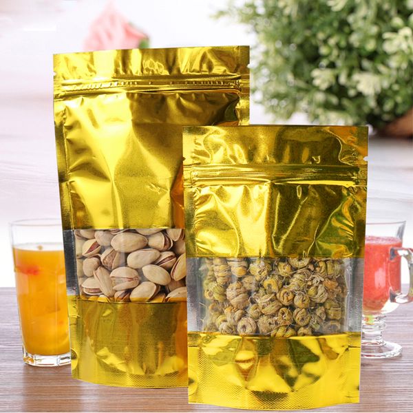 gift bags gift bag 100pcs/lot 5sizes clear windowed golden glossy stand up zip lock bag self seal zipper food storage retail packaging pouch
gift bags gift bag 100pcs/lot 5sizes clear windowed golden glossy stand up zip lock bag self seal zipper food storage retail packaging pouch