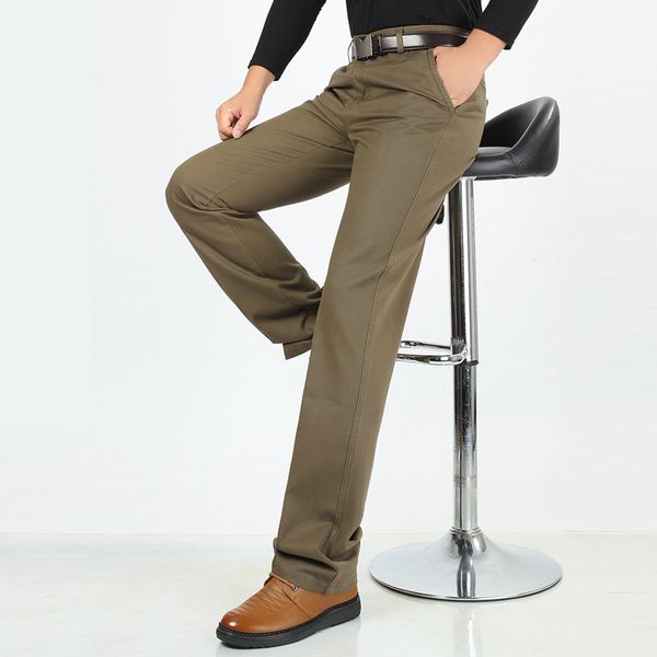 wholesale- autumn winter thick men's business casual pants mid waist loose cotton trousers father clothing straight suit pants homme, Black
wholesale- autumn winter thick men's business casual pants mid waist loose cotton trousers father clothing straight suit pants homme, Black