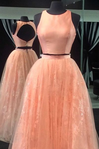 fashion coral keyhole back evening prom dresses two pieces lace a line tulle zipper back long formal gowns new arrivals, Black;red
fashion coral keyhole back evening prom dresses two pieces lace a line tulle zipper back long formal gowns new arrivals, Black;red