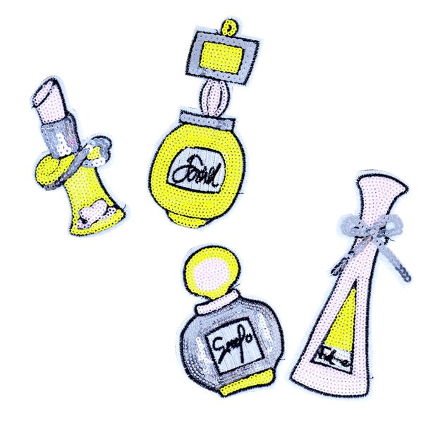 4 pcs perfume sequined patches for clothing bags iron on transfer applique patch for sweater jeans diy sew on embroidered sequins, Black
4 pcs perfume sequined patches for clothing bags iron on transfer applique patch for sweater jeans diy sew on embroidered sequins, Black