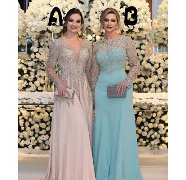 sparkling mother of the bride dresses elegant jewel/v neck long sleeves chiffon prom dress sequins beaded appliques plus size evening dress, Black;red
sparkling mother of the bride dresses elegant jewel/v neck long sleeves chiffon prom dress sequins beaded appliques plus size evening dress, Black;red