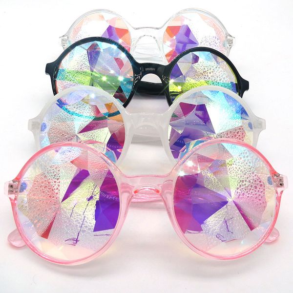 4 color round festivals kaleidoscope sunglasses men women designer eyewear colorful transparent prism glasses goggles for rave party decorat, White;black
4 color round festivals kaleidoscope sunglasses men women designer eyewear colorful transparent prism glasses goggles for rave party decorat, White;black