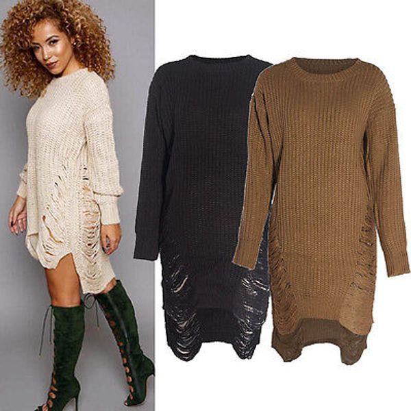 wholesale- 2016 women long sleeve oversized ladies knitted long sweater jumper winter casual dress, White;black
wholesale- 2016 women long sleeve oversized ladies knitted long sweater jumper winter casual dress, White;black