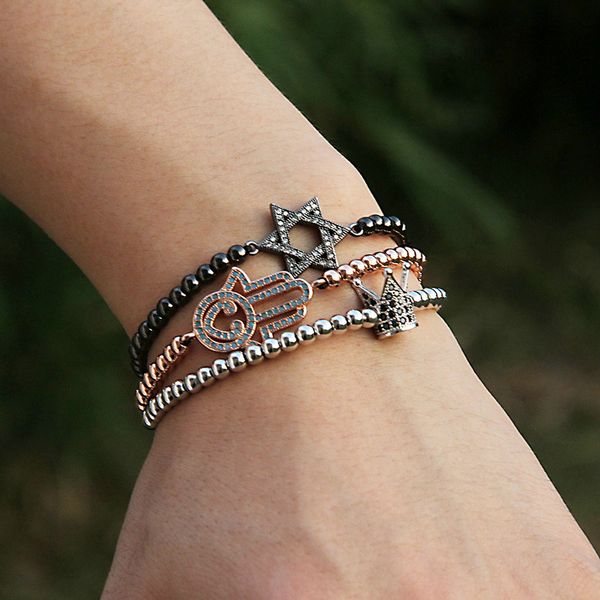 high grade jewelry whole 10pcslot 4mm copper beads with black cz crown charm men macrame bracelet party gifts, Golden;silver
high grade jewelry whole 10pcslot 4mm copper beads with black cz crown charm men macrame bracelet party gifts, Golden;silver
