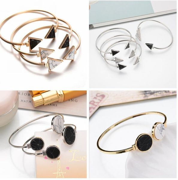 fashion stone bangles gold plate black white geometric triangle open cuff punk bracelet bangle faux marble stone pulseras from india
fashion stone bangles gold plate black white geometric triangle open cuff punk bracelet bangle faux marble stone pulseras from india