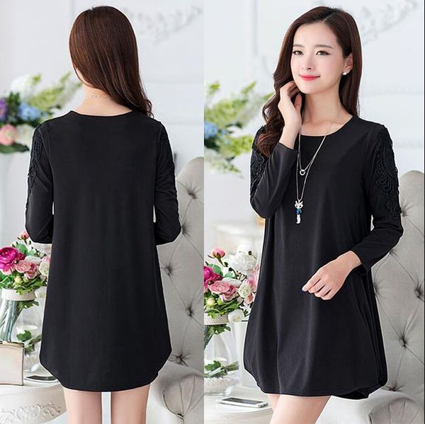 plus fat to increase the size of women's clothing 2016 spring and autumn 200 pounds fat mm long paragraph dress long sleeves shirt, White;black
plus fat to increase the size of women's clothing 2016 spring and autumn 200 pounds fat mm long paragraph dress long sleeves shirt, White;black