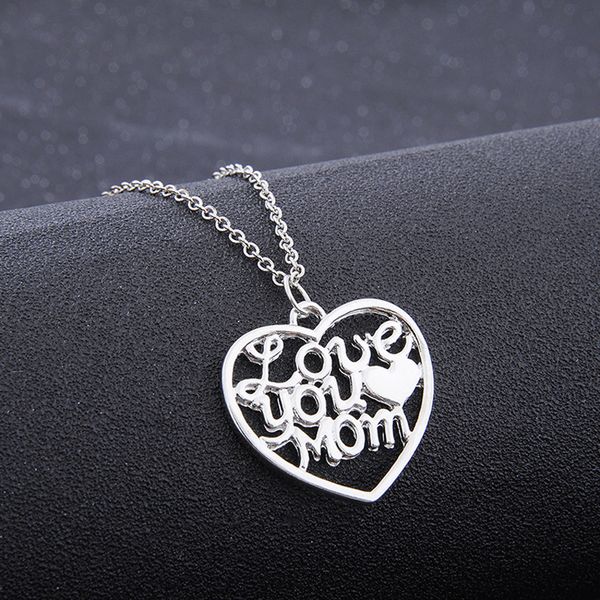 wholesale pierced pendant necklace mother day gift "mom-you are the heart of our family" "love you mom" jewelry, Silver
wholesale pierced pendant necklace mother day gift "mom-you are the heart of our family" "love you mom" jewelry, Silver