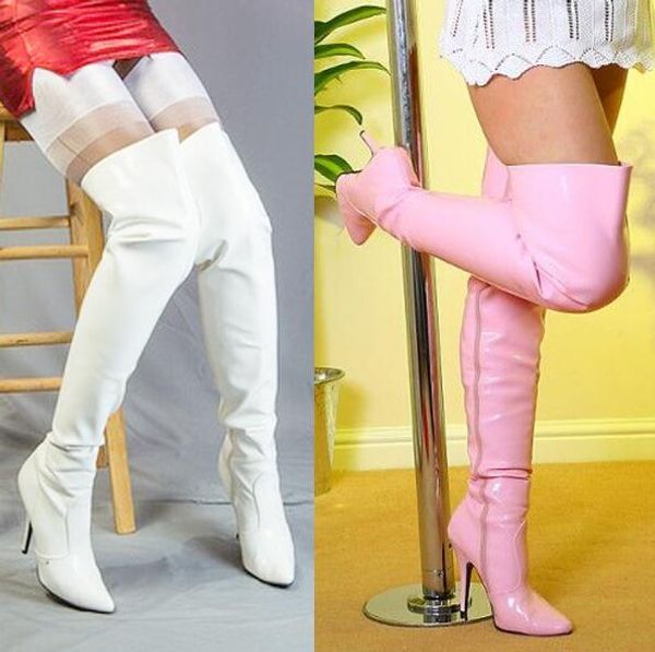 2019 new ladies pointed toes thigh high boots women high heeled boots over the knee winter shoes botas 12cm pink white, Black
2019 new ladies pointed toes thigh high boots women high heeled boots over the knee winter shoes botas 12cm pink white, Black
