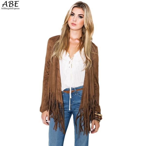 wholesale- autumn new fashion fringed cardigan jacket brown women slim long sleeve outwear coat plus size, Black;brown
wholesale- autumn new fashion fringed cardigan jacket brown women slim long sleeve outwear coat plus size, Black;brown