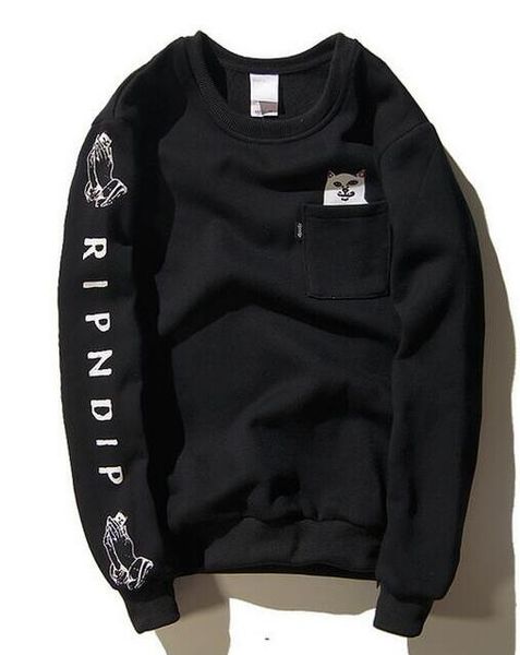 2016 RIPNDIP мужчины балахон с длинным рукавом harajuku хип-хоп толстовка толстовка карман кошка бренд одежда осень толстовки мужчины
2016 RIPNDIP мужчины балахон с длинным рукавом harajuku хип-хоп толстовка толстовка карман кошка бренд одежда осень толстовки мужчины