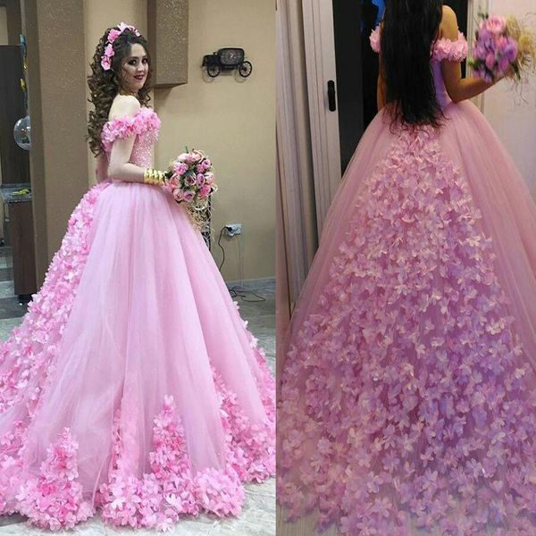 beautiful pink hand made flower wedding dresses ball gowns off shoulder bling bling crystals bodice bridal dress vestidos noiva, White
beautiful pink hand made flower wedding dresses ball gowns off shoulder bling bling crystals bodice bridal dress vestidos noiva, White