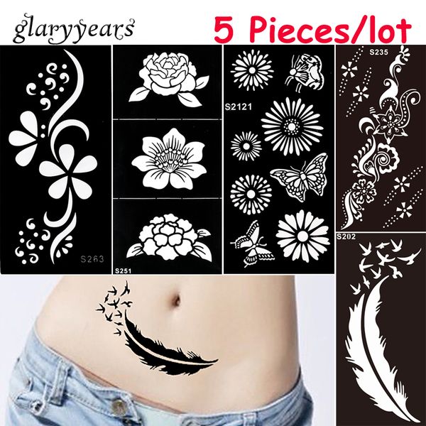 wholesale-5 pieces/lot medium henna stencil diy paste hollow drawing flower lace design henna body art paint tattoo stencil christmas gift 
wholesale-5 pieces/lot medium henna stencil diy paste hollow drawing flower lace design henna body art paint tattoo stencil christmas gift