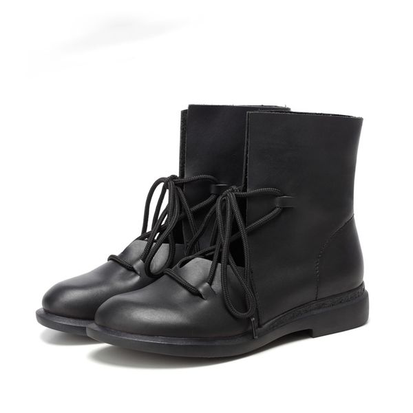 2017 women shoes spring female patent leather fashion boots solid lace-up handmade vintage elegant, Black
2017 women shoes spring female patent leather fashion boots solid lace-up handmade vintage elegant, Black