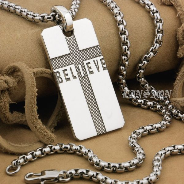 linsion handmade 999 silver believe cross charms pendant 9x118 customized gift stainless steel necklace 24"
linsion handmade 999 silver believe cross charms pendant 9x118 customized gift stainless steel necklace 24"