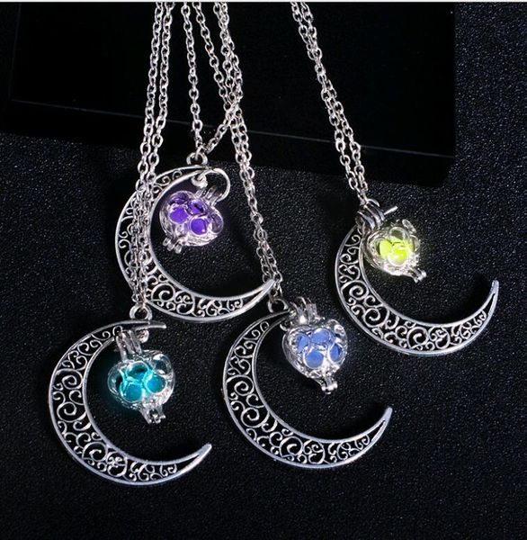 wholesale luminous beads sky moon pendant light stone necklace glow in dark christmas halloween gift for sale, Silver
wholesale luminous beads sky moon pendant light stone necklace glow in dark christmas halloween gift for sale, Silver