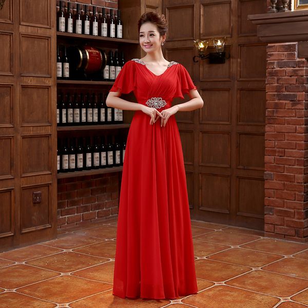 new 2017 v-neck v-back long red evening dresses elegant chiffon bride gown ball prom party homecoming/graduation formal dress, Black;red
new 2017 v-neck v-back long red evening dresses elegant chiffon bride gown ball prom party homecoming/graduation formal dress, Black;red