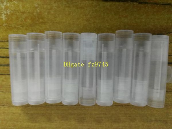 200pcs/lot 5g empty clear lip balm tubes containers transparent lipstick fashion cool 5ml lip tubes refillable bottles