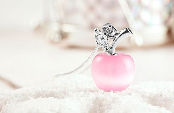 women crystal necklace jewelry fashion 925 sterling silver chain + crystal apple opal pendant necklaces jewelry 2 colors
women crystal necklace jewelry fashion 925 sterling silver chain + crystal apple opal pendant necklaces jewelry 2 colors