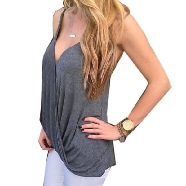 wholesale- spring summer new tank women sleeveless v neck loose t shirt ladies vest singlets, White
wholesale- spring summer new tank women sleeveless v neck loose t shirt ladies vest singlets, White