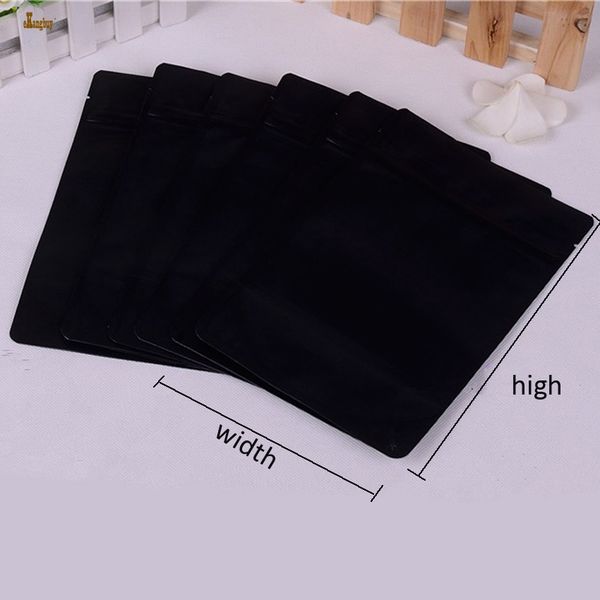 new sale 50pcs lot 13cm 15cm 18cm 3sizes matt finish black aluminum foil zip lock bag stand up gift bags food packaging retail package
new sale 50pcs lot 13cm 15cm 18cm 3sizes matt finish black aluminum foil zip lock bag stand up gift bags food packaging retail package