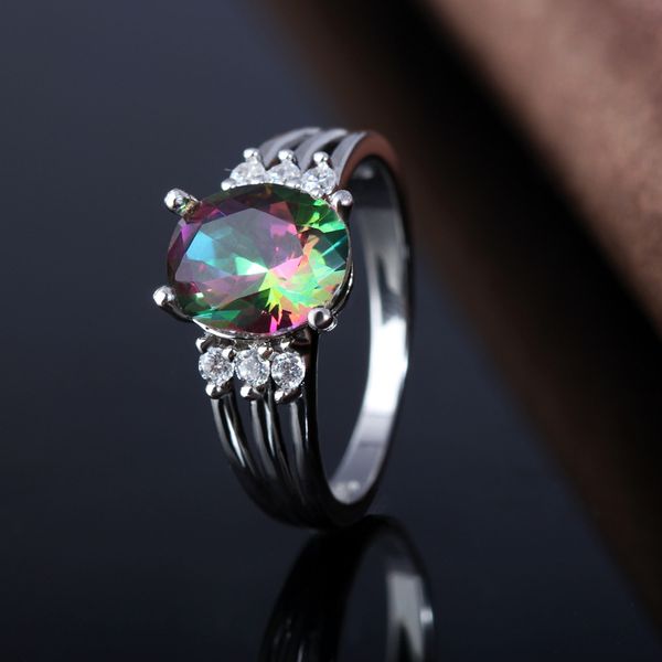vintage 925 sterling silver plated queen fancy natural mystic z oval gemstone jewelry austrian crystal wedding ring for lovers, Golden;silver 
vintage 925 sterling silver plated queen fancy natural mystic z oval gemstone jewelry austrian crystal wedding ring for lovers, Golden;silver