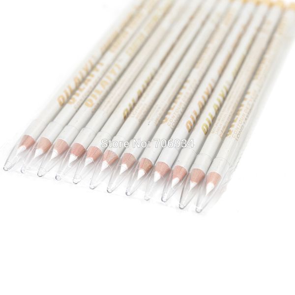 Wholesale-white Eyeliner 12pcs/lot 1 Color Eyes Liner Pencil Waterproof Eye Liner Pencil Cosmetics Pencil Cfp26 04# Ing