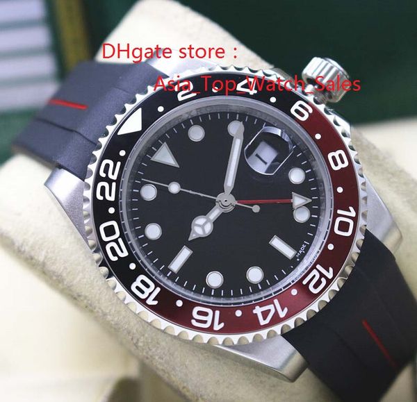 luxury ii 116710 mens rubber bracelet ceramic black red bezel & black dial 40mm asia 2813 mechanica automatic men watches, Slivery;brown
luxury ii 116710 mens rubber bracelet ceramic black red bezel & black dial 40mm asia 2813 mechanica automatic men watches, Slivery;brown