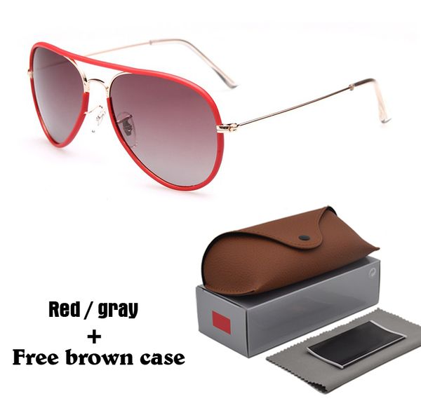 1pcs classic designer pilot polarized sunglasses for men women sun glasses eyewear gradient polaroid lens with brown cases and box, White;black
1pcs classic designer pilot polarized sunglasses for men women sun glasses eyewear gradient polaroid lens with brown cases and box, White;black