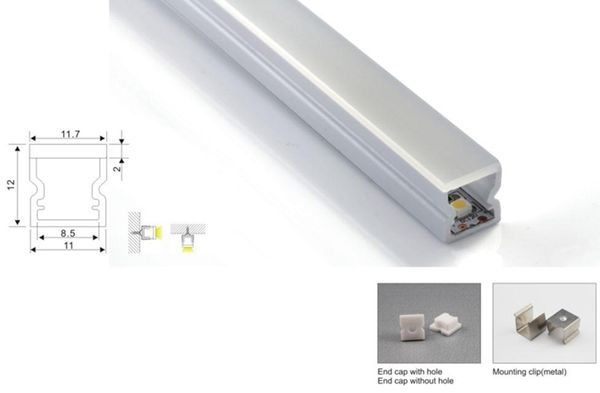 20 X 1m Sets/lot Ip55 Waterproof Ultra Slim Led Aluminum Profile U Type Led Channel Profile Housing For Ground Or Floor Lamps