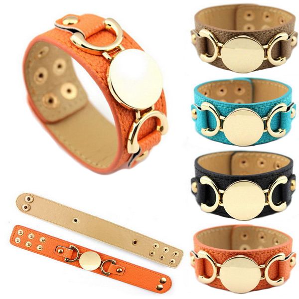 gold plated blank monogram leather cuff bracelet for women men personalized monogram blank round customized pu leather wrap bracelet bangle, Golden;silver
gold plated blank monogram leather cuff bracelet for women men personalized monogram blank round customized pu leather wrap bracelet bangle, Golden;silver