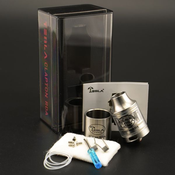 100% Original Tesla Clapton RDA with Extra Glass Tube Vaporizer Airflow System Creates huge clouds and works Fit 510 Mods DHL Free
100% Original Tesla Clapton RDA with Extra Glass Tube Vaporizer Airflow System Creates huge clouds and works Fit 510 Mods DHL Free