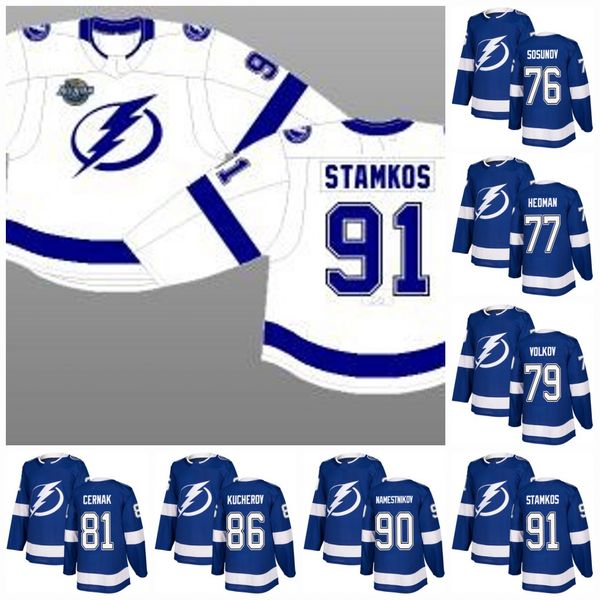 100th Patch Tampa Bay Lightning 2017-2018 76 Oleg Sosunov 77 Victor Hedman 79 Alexander Volkov 81 Erik Cernak Nikita Kucher Hockey Jerseys
100th Patch Tampa Bay Lightning 2017-2018 76 Oleg Sosunov 77 Victor Hedman 79 Alexander Volkov 81 Erik Cernak Nikita Kucher Hockey Jerseys