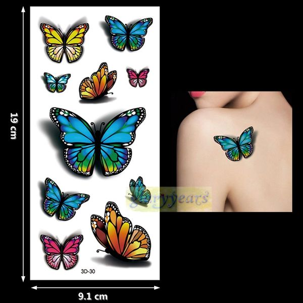 Wholesale-New 1PC Fashion Women Men Waterproof Temporary Tattoo Removable Simulation Vivid Body Art 3D-30 Fluorescent Blue Red Butterfly
Wholesale-New 1PC Fashion Women Men Waterproof Temporary Tattoo Removable Simulation Vivid Body Art 3D-30 Fluorescent Blue Red Butterfly