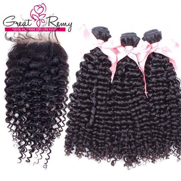 greatremy unprocessed peruvian human hair extensions curly wave 1pc lace closure with 3pcs bundles remy hair closure 4x4 full head, Black
greatremy unprocessed peruvian human hair extensions curly wave 1pc lace closure with 3pcs bundles remy hair closure 4x4 full head, Black